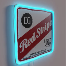 Charger l&#39;image dans la galerie, Elegant red stripe neon sign with transparent background and color