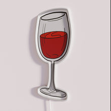 Charger l&#39;image dans la galerie, RGB Neon Bar Decor Red Wine Glass Wall Sign Accents