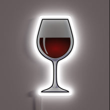 Charger l&#39;image dans la galerie, Neon lit wine glass inspired in vibrant RGB colors glow