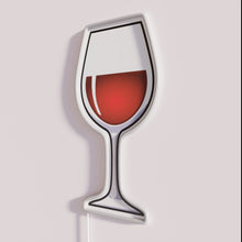 Charger l&#39;image dans la galerie, Vibrant Neon Sign Featuring A Single Red Wine Glass Icon