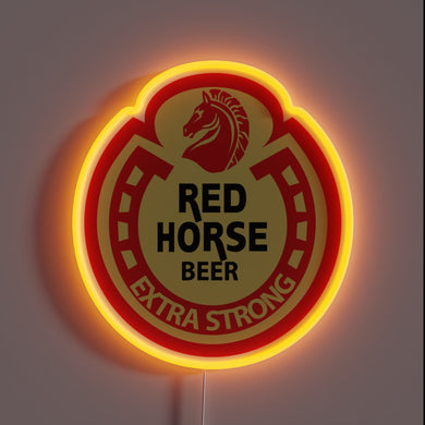 RGB Neon Sign of Red Horse Philippines Beer Iconic Logo