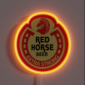 RGB Neon Sign of Red Horse Philippines Beer Iconic Logo