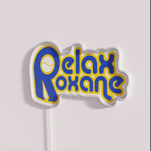Charger l&#39;image dans la galerie, Vibrant Luxurious Neon Wall Sign - Relax Roxane Blue Ambiance Lighting