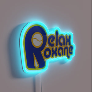 Relax and unwind with this calming blue neon wall decor.