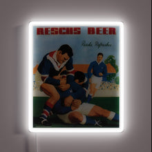 Charger l&#39;image dans la galerie, Vintage sportsmen in a playful 1930s-era beer advertisement ambiance.