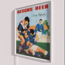 Charger l&#39;image dans la galerie, Retro-Style Neon Sign with Football Players in Hilarious Headlock Pose