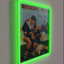 Charger l&#39;image dans la galerie, Vintage Recht&#39;s Beer 1930s Footballers Headlock Retro Neon Sign Artwork.