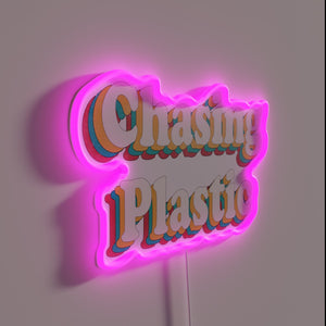 Retro-inspired glowing plastic light box with colorful RGB neon lights.