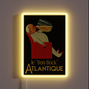 Vintage retro style Le Bon Bock beer bar decor sign