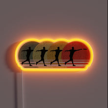 Charger l&#39;image dans la galerie, Retro-style RGB neon sign illuminates ultimate frisbee disc golf passion.