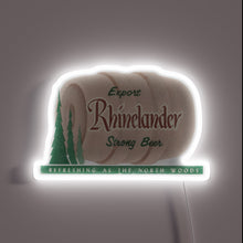 Charger l&#39;image dans la galerie, Vintage retrofuturistic RGB neon sign advertising defunct Rhinelander Beer brewery