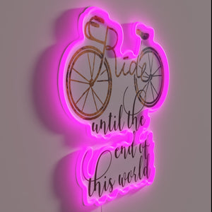 Add a futuristic touch with this colorful ride-on sign