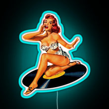 Charger l&#39;image dans la galerie, Rockabilly Goddess RGB neon sign lightblue 