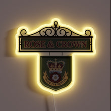 Charger l&#39;image dans la galerie, Vibrant LED glow illuminates iconic pub branding in bold colors