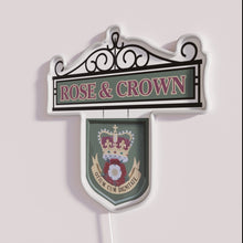 Charger l&#39;image dans la galerie, Vibrant RGB LED rose and crown pub neon bar decoration