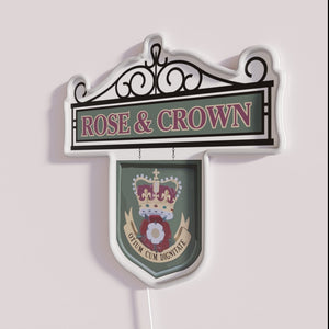 Vibrant RGB LED rose and crown pub neon bar decoration