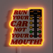 Charger l&#39;image dans la galerie, Drag racing parody design with funny car mouth gag humor