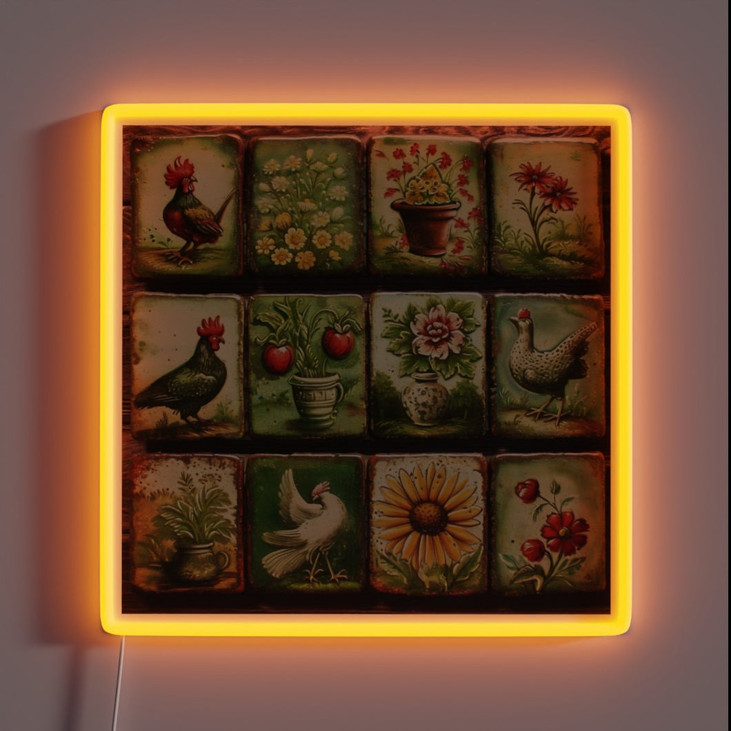 Add vintage flair with this European folk art inspired sign.