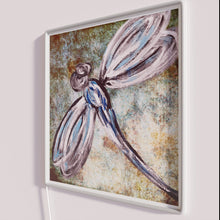 Charger l&#39;image dans la galerie, Vibrant Rustic Handcrafted Dragonfly Neon Sign with Color-Changing RGB Lighting