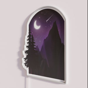 Stunning Rustic Glow of Starry Night Sky Neon Light Sign