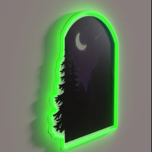 Charger l&#39;image dans la galerie, Whimsical Nighttime Scene with Shimmering Stars and Twinkling RGB Lights