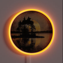 Charger l&#39;image dans la galerie, Vibrant island tropical ambiance in rustic textured RGB neon glow.