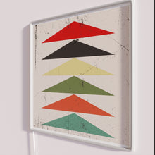 Charger l&#39;image dans la galerie, Vintage rustic triangle shaped colorful RGB LED neon light sign