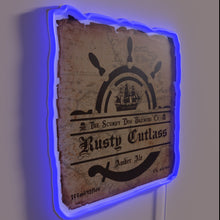 Charger l&#39;image dans la galerie, RGB neon sign featuring a vintage beer label design.