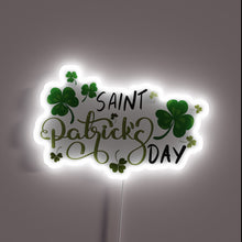Charger l&#39;image dans la galerie, Vibrant Saint Patrick&#39;s Day themed LED neon sign in colors.