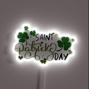 Vibrant Saint Patrick's Day themed LED neon sign in colors.