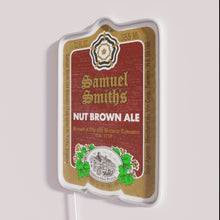 Charger l&#39;image dans la galerie, RGB Neon Sign Inspired by Samuel Smith&#39;s Nut Brown Ale Label Design