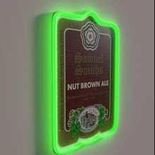 Charger l&#39;image dans la galerie, Authentic Nut Brown Ale label in vibrant RGB neon glow.