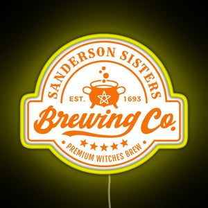 Sanderson Sisters Brewing Co RGB neon sign yellow