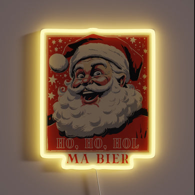 Ho Ho Ho! Santa's Thirst Quenched with Color-Changing Neon Sign