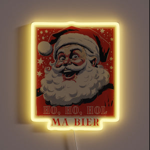Ho Ho Ho! Santa's Thirst Quenched with Color-Changing Neon Sign