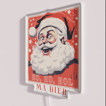 Charger l&#39;image dans la galerie, Vibrant RGB Neon Sign Depicting Santa Claus&#39;s Refreshment Needs Clearly