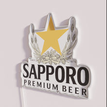 Charger l&#39;image dans la galerie, Vibrant Sapporo City Logo Neon Sign with Bright Red Blue Glow
