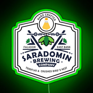 Saradomin Brewing Company OSRS RGB neon sign green