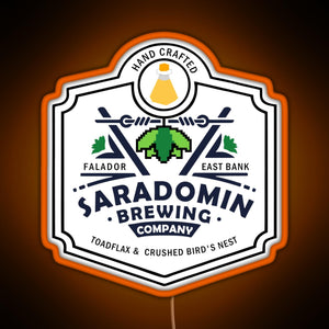 Saradomin Brewing Company OSRS RGB neon sign orange