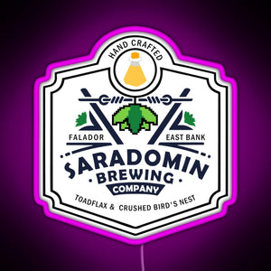 Saradomin Brewing Company OSRS RGB neon sign  pink