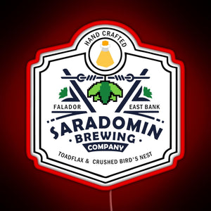 Saradomin Brewing Company OSRS RGB neon sign red