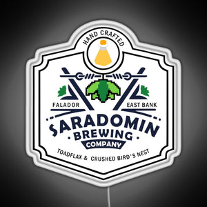 Saradomin Brewing Company OSRS RGB neon sign white 