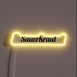 Vibrant Neon Sign Illuminates Passion for Fermented Sauerkraut Delights