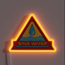 Charger l&#39;image dans la galerie, Save Water, Save Earth: 2023 Climate Change Awareness RGB Neon Sign
