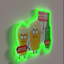 Charger l&#39;image dans la galerie, Whimsical Wall Sign Featuring Water Conservation and Refreshment Humor