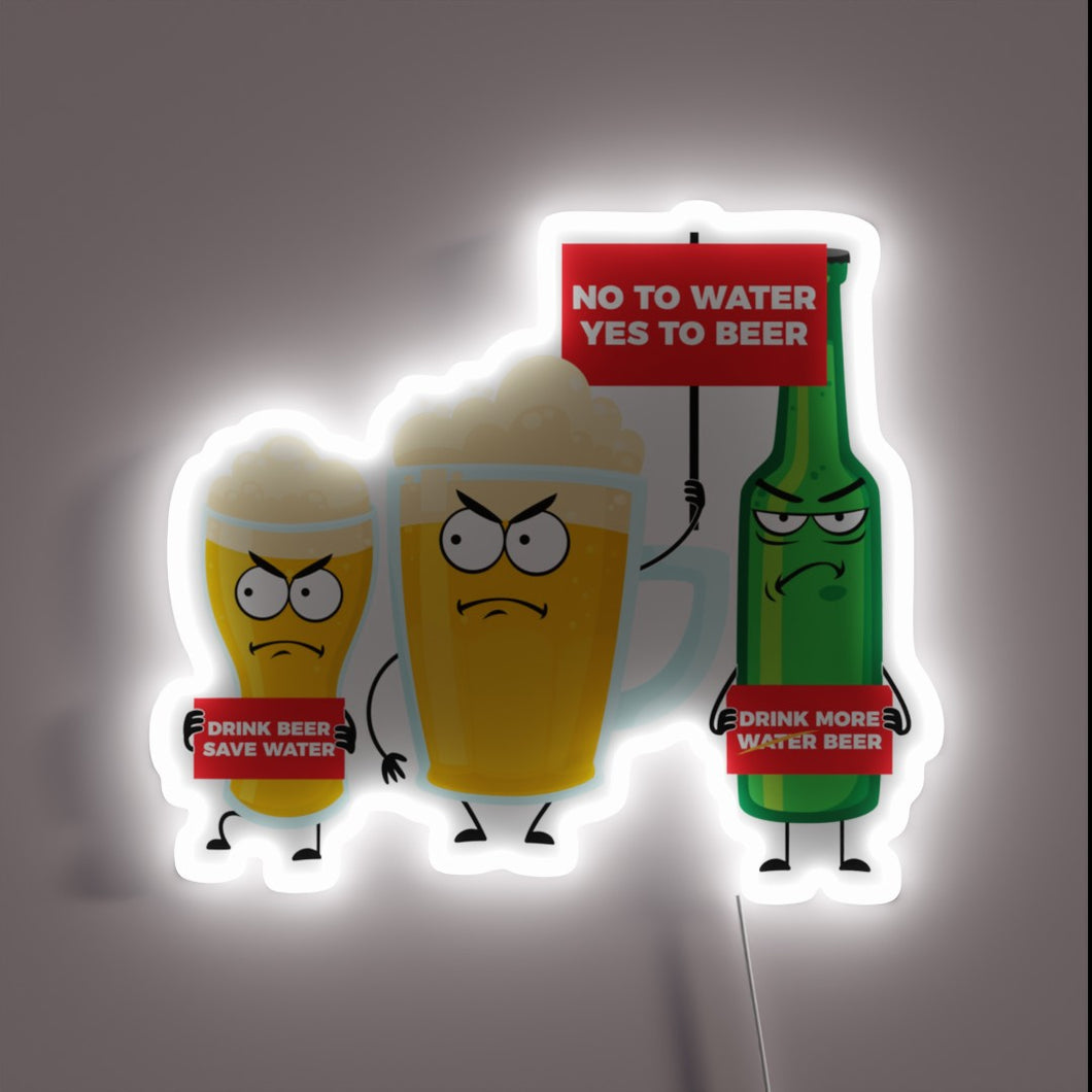 Save Water Drink Beer and Live Life in Vibrant Color