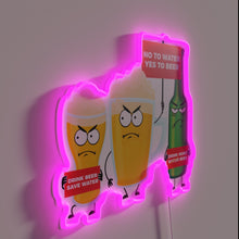 Charger l&#39;image dans la galerie, Quirky water conservation humor with colorful RGB LED accents