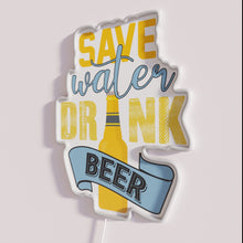 Charger l&#39;image dans la galerie, Eye-catching Neon Wall Decor, Environmentally Friendly Drinking Humor Sign, RGB