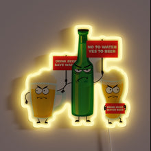 Charger l&#39;image dans la galerie, Whimsical Drinking-Inspired Sign with Colorful LED Lighting and Water Theme
