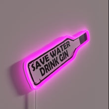 Charger l&#39;image dans la galerie, Whimsical Water Conservation Reminder with Bold Neon RGB Lightbox Sign